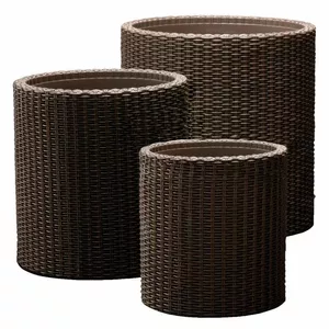 Flower pot set Cylinder Planters S+M+L grey