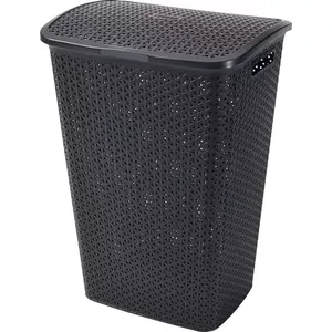Veļas grozs Curver 216581 55L Kvadrātveida Rattan Brūns