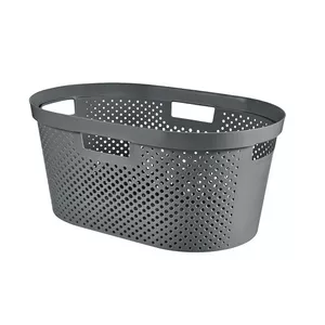 Veļas grozs Curver Infinity 40 l, pelēks, 59×39×27 cm