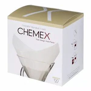 Coffee filter paper CHEMEX Pre-folded Square — 100 pcs