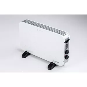 Electric heater Ravanson CH-9000WT, 2000 W, 3 power levels, adjustable thermostat, portable with handle and castor wheels, white