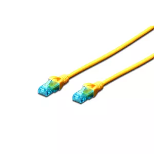 Network Cable Digitus CAT 5e U/UTP Patch Cord RJ-45 Cat5e 1m Yellow