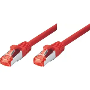Tīkla kabelis Tecline S/FTP Cat6 0.5m Sarkans
