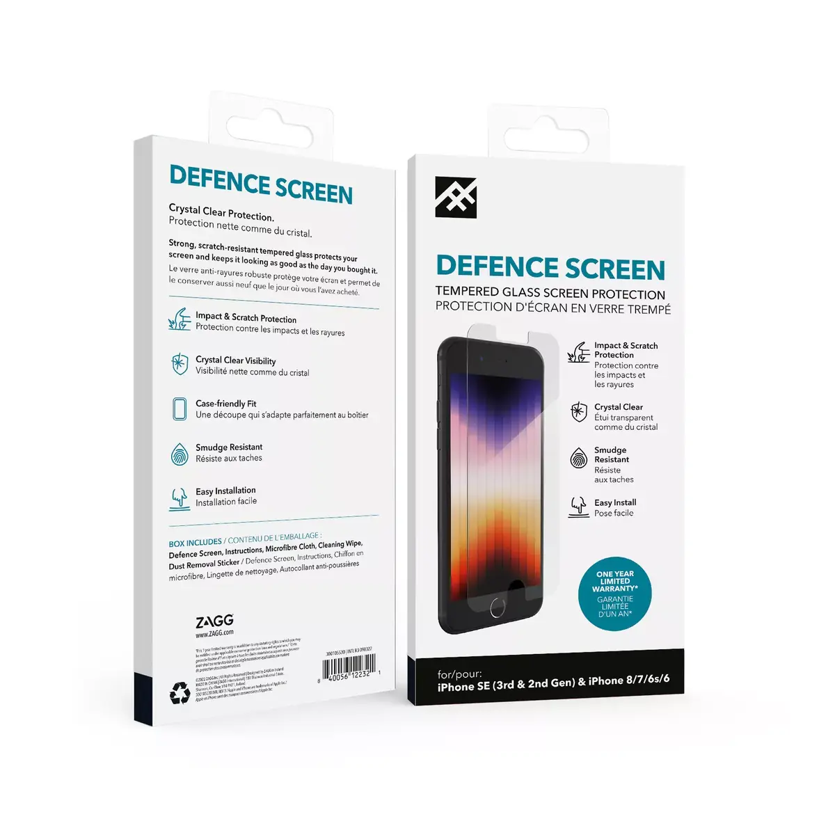 Screen Protector IFROGZ Defence for Apple iPhone 6 6s 7 8 SE Photo 2