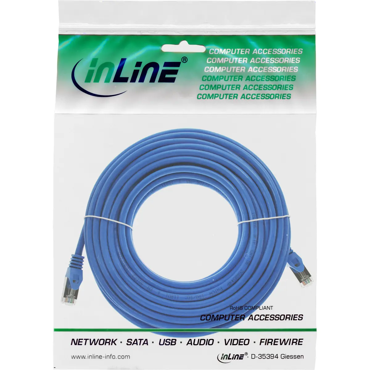 Сетевой кабель InLine SF/UTP Cat.5e синий 20м Photo 3