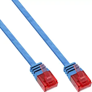 Плоский патч-кабель InLine 71614B Cat.6 Gigabit 1.5м синий