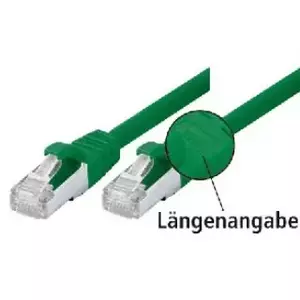 Tecline SF/UTP Cat5e, 0.5m networking cable Green SF/UTP (S-FTP)