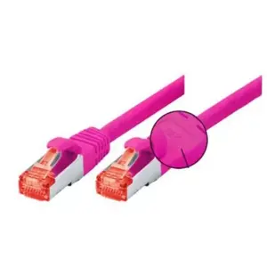 Сетевой кабель Tecline 1m Cat6 S/FTP Magenta