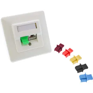 InLine Dust Cover for RJ45 Female Ports, Blue, 10 Pieces