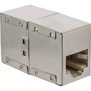 InLine Cat.5e Adapter fully shielded metal 2x RJ45 female to female direct
