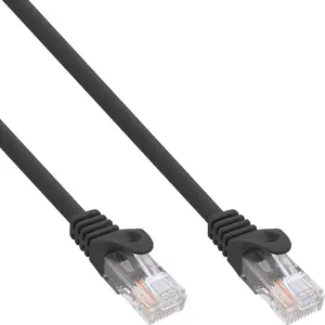 InLine Patch Cable U/UTP Cat.5e black 0.5m