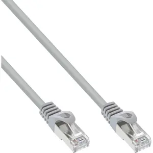 InLine Cat5e F/UTP Patch Cable RJ-45 to RJ-45 Male Grey 1m