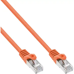 Патч-кабель InLine SF/UTP Cat.5e 0.25м оранжевый