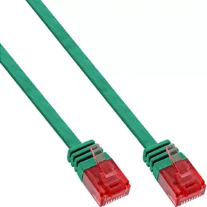 InLine Flat Ultraslim Patch Cable U/UTP Cat.6 Gigabit ready green 3m