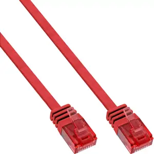 Flat Patch Cable InLine 71603R Cat.6 Gigabit Red 3m