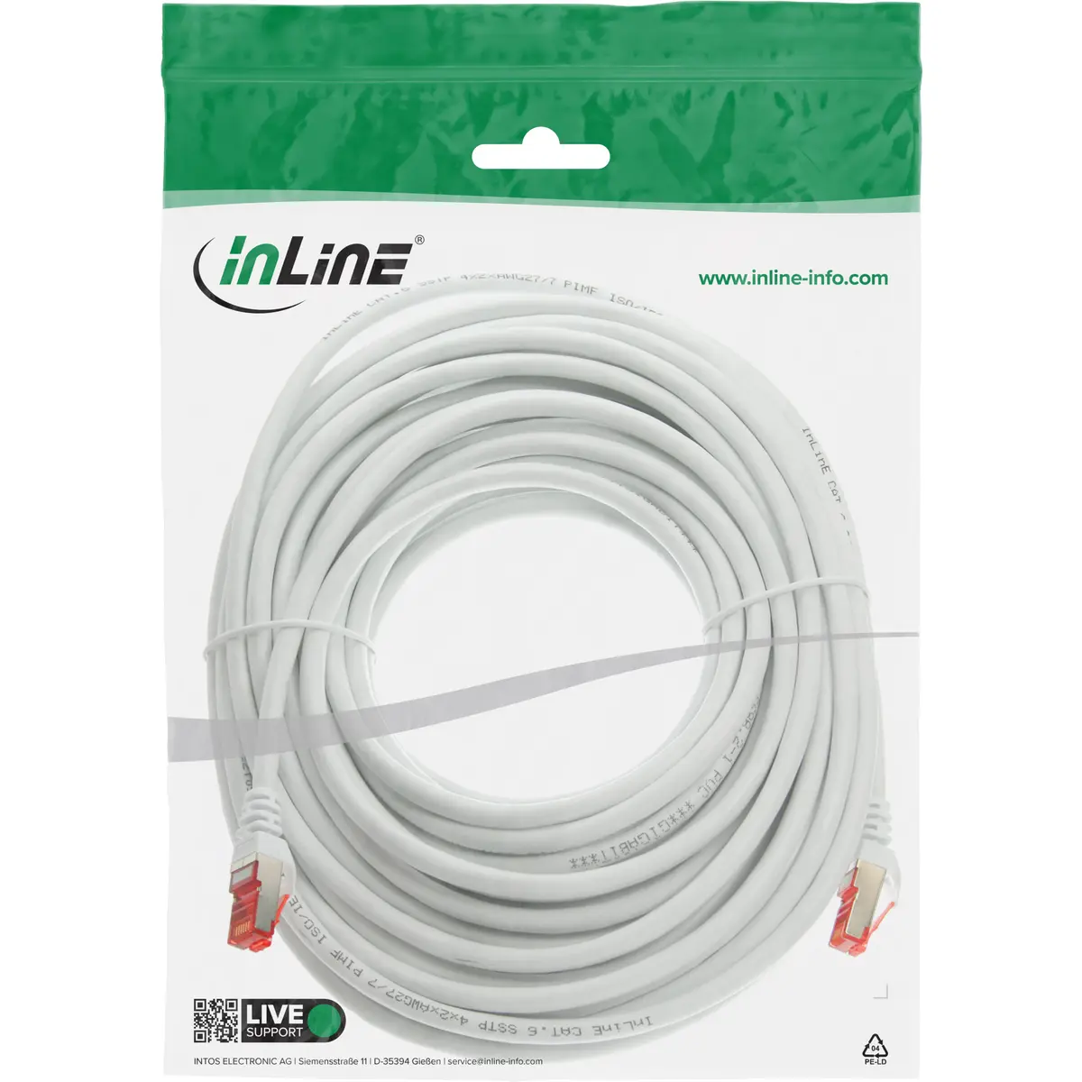 Кабель InLine Cat.6 S/FTP 10м Белый Photo 3