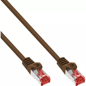Патч-кабель InLine S/FTP PiMF Cat.6 250MHz PVC медный коричневый 25м