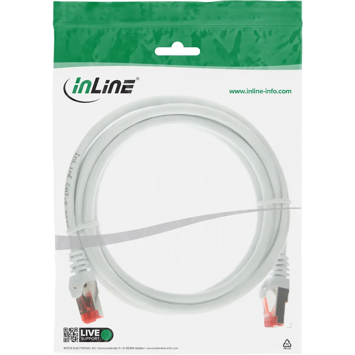 InLine Патч-корд S/FTP Cat.6 0.5м белый Photo 3