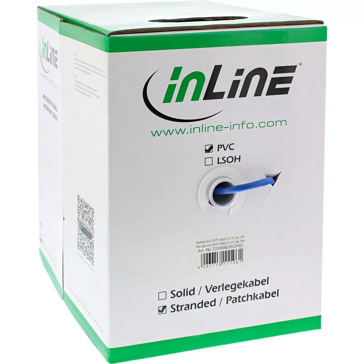 Патч-кабель InLine SF/UTP Cat.5e AWG26 CCA PVC Photo 3