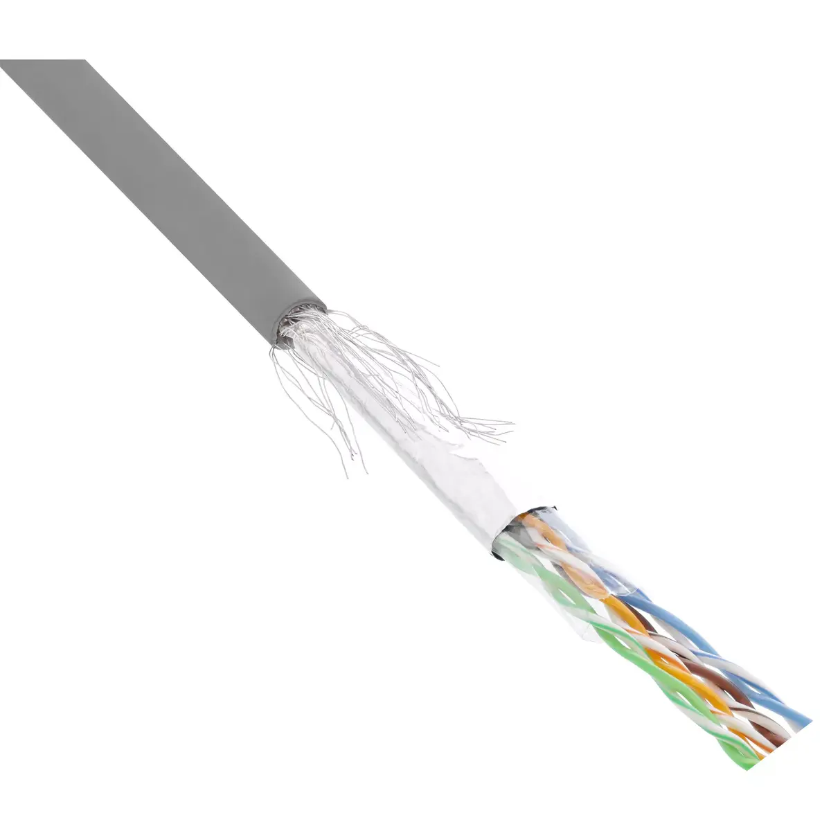 Патч-кабель InLine SF/UTP Cat.5e AWG26 CCA PVC grey Photo 2