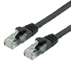 VALUE UTP Cable Cat.6 halogen-free black 0.5 m, U/UTP, RJ-45 to RJ-45, gold contacts