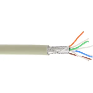 Патч-кабель InLine S/FTP PiMF Cat.6A безгалогенный 500МГц серый 100м