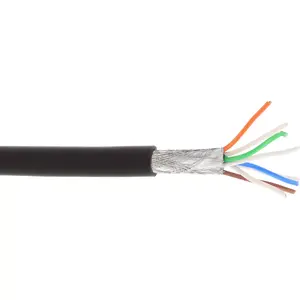 InLine Patch kabelis S/FTP PiMF Cat.6A halogēnu nesaturošs 500MHz melns 100m