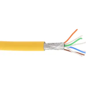 Патч-кабель InLine S/FTP PiMF Cat.6A безгалогенный 500МГц желтый 100м
