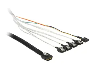 DELOCK kabelis SFF-8087 uz 4×SATA 7 kontaktu, 1 m, modelis 83314