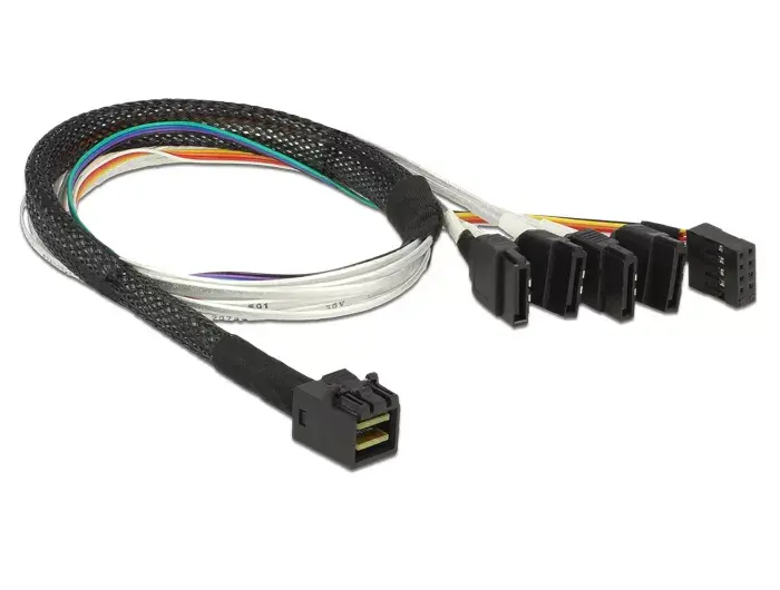 Kabelis DeLOCK 0.5m SFF-8643/4 x SATA 7p Photo 2