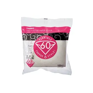 Coffee filter Hario V60 Filter Papers XGS-60TB 100 pcs Transparent White