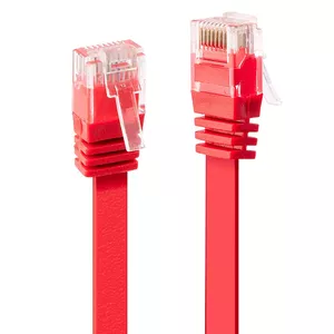 Lindy 1m Cat.6 U/UTP Flat Cable, Red