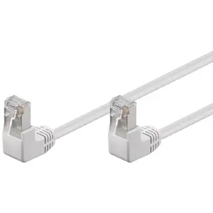 Patch Cable Goobay CAT 5e 2x 90° Angled F/UTP White 0.25m