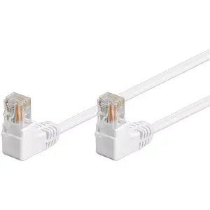 Goobay CAT 5e Patch Cable 2x 90° Angled U/UTP White 0.25 m