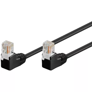 Patch Cable Goobay CAT 5e 2x 90° Angled U/UTP Black 3m