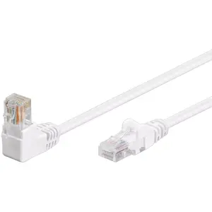 Patch Cable Goobay CAT 5e 1x 90° Angled U/UTP 5 m White