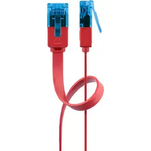 Flat Patch Cable Goobay CAT 6A U/UTP Red 0.5m