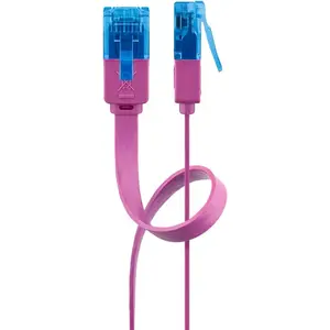 Flat Patch Cable Goobay CAT 6A U/UTP Magenta 2m