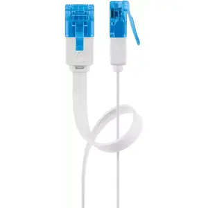 Flat Patch Cable Goobay CAT 6A U/UTP White 2m