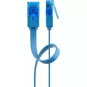 Flat Patch Cable Goobay CAT 6A U/UTP Blue 3m