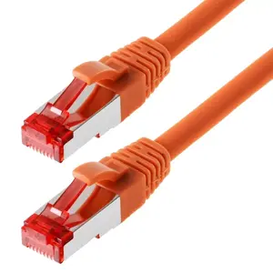 Networking Cable Helos CAT6a S/FTP PIMF 0.5m Orange