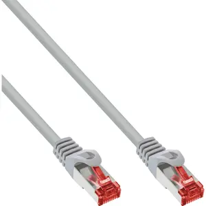 InLine Патч-корд S/FTP PiMF Cat.6 250MHz PVC CCA серый RJ-45 Мама/Папа