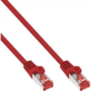 InLine Patch Cable S/FTP PiMF Cat.6 250MHz PVC CCA red 0.5m