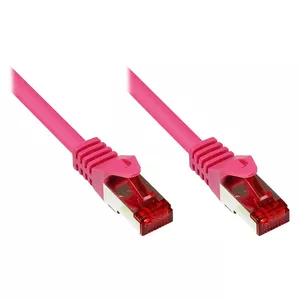 Networking Cable Alcasa 0.25m Cat6 S/FTP Magenta