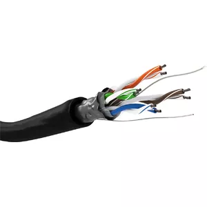Network Cable Goobay CAT 5e Outdoor F/UTP Black 100m