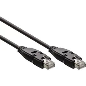 Patch Cable InLine 180° 76811X RJ-45 Cat6a 1m Black