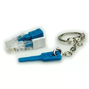 Network Cable ROLINE Lockable RJ45 Plug with Key Transparent