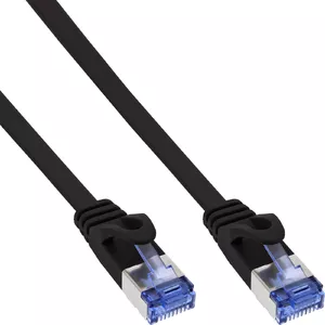 Патч-кабель InLine Flat U/FTP Cat.6A черный 1.5м