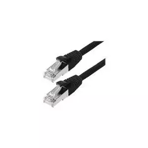 Herweck Helos - Patch kabelis - RJ-45 (M) - RJ-45 (M) - 25cm - SF/UTP - CAT 5e - presēts, gluds - melns (131875)