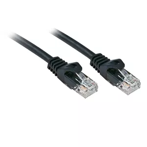 Tīkla kabelis Lindy RJ-45/RJ-45 Cat.6 0.5m Melns